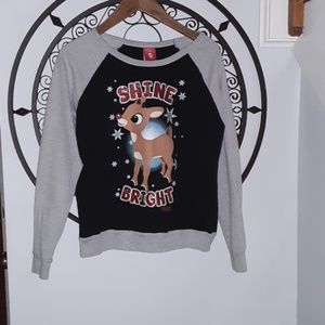Rudolph christmas raglan size large jrs